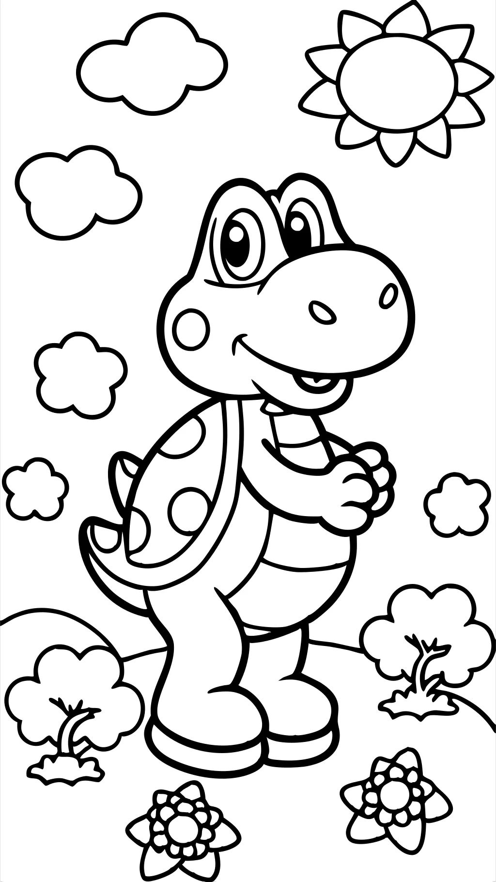 página de color yoshi